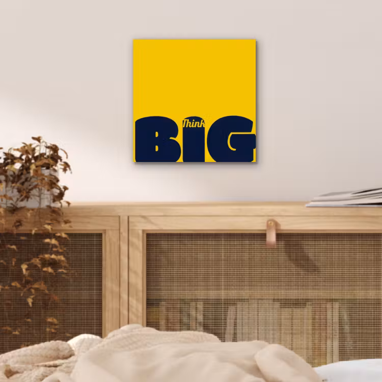 Aluminium schilderij - Geel - Think big - Grafisch — 4