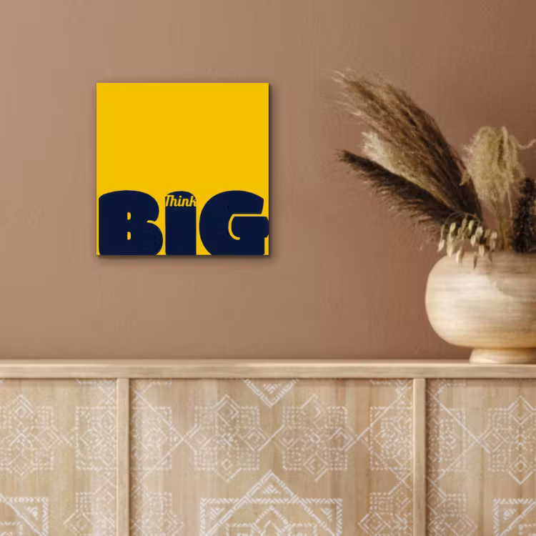 Aluminium schilderij - Geel - Think big - Grafisch — 5