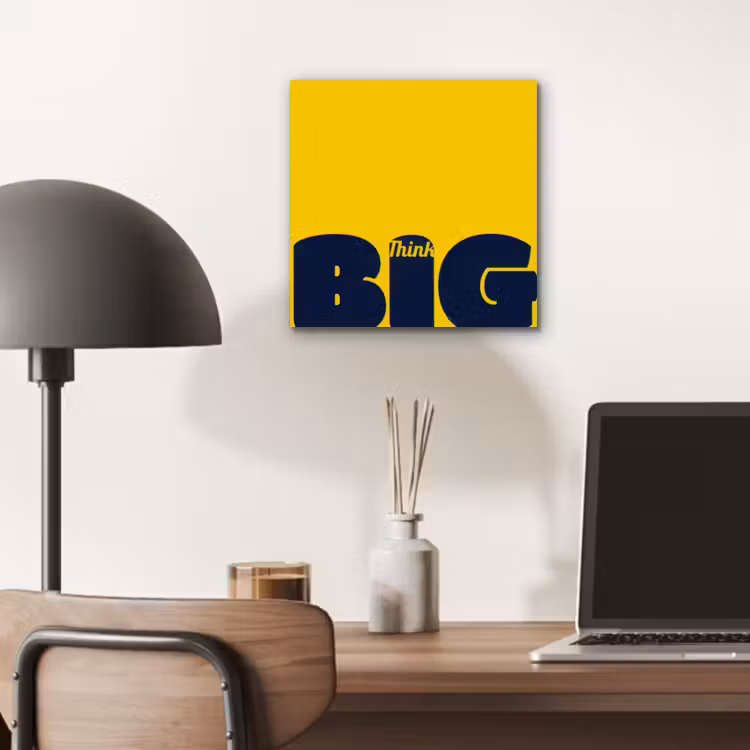 Aluminium schilderij - Geel - Think big - Grafisch — 6