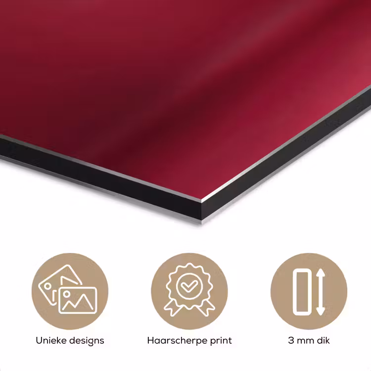 Aluminium schilderij - Hengst - Steigert - Rood — 7