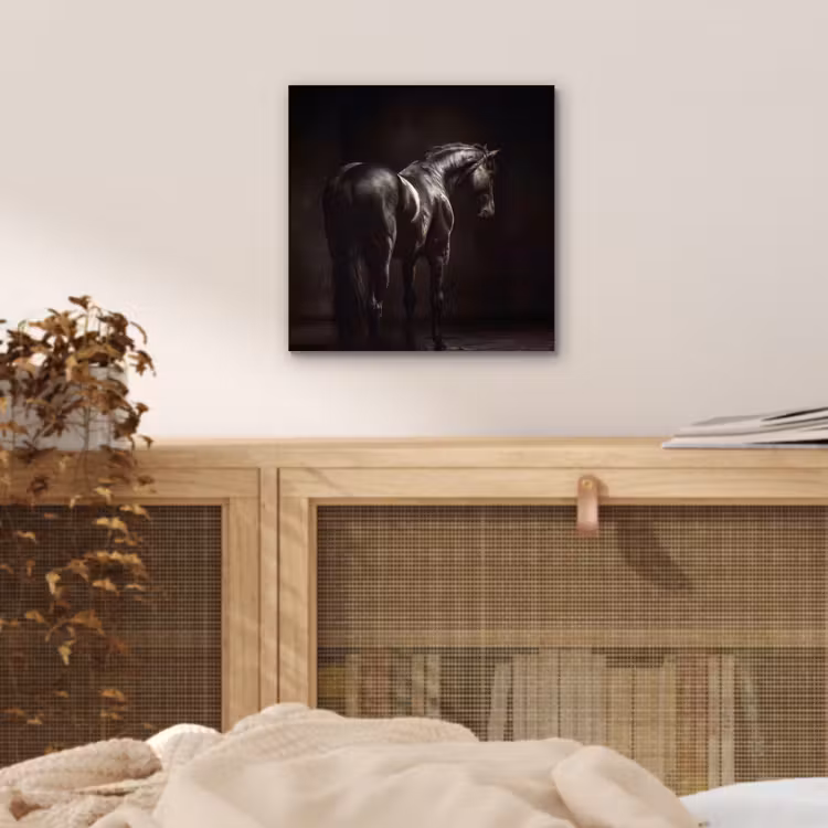 Aluminium schilderij - Krachtig - Paard - Donker — 4