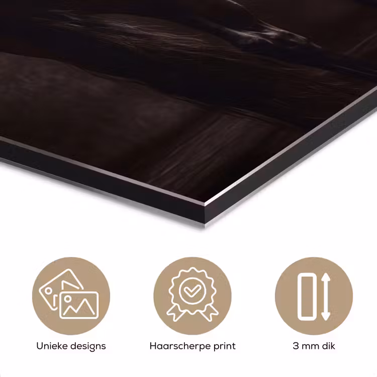 Aluminium schilderij - Krachtig - Paard - Donker — 7