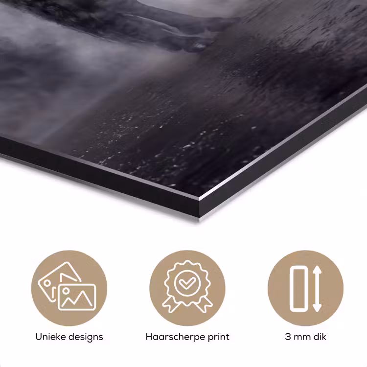 Aluminium schilderij - Paard - Magisch - Zwart — 7
