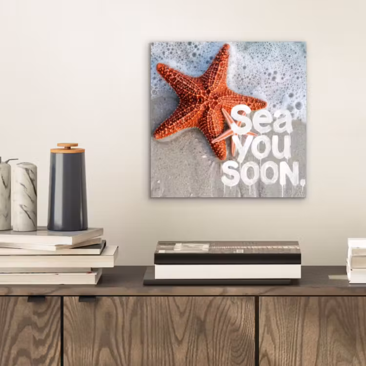 Aluminium schilderij - Sea you soon - Zeester - Zee — 2