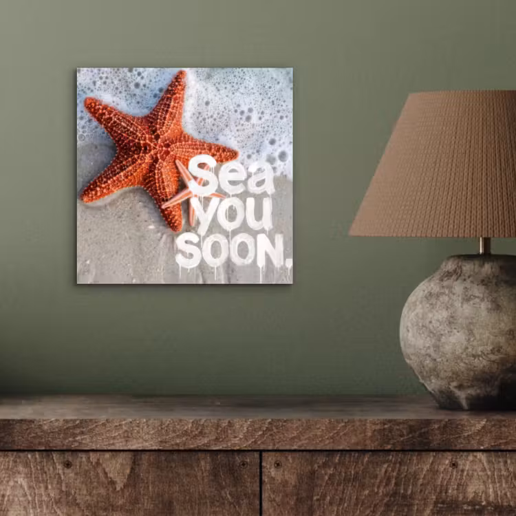 Aluminium schilderij - Sea you soon - Zeester - Zee — 3