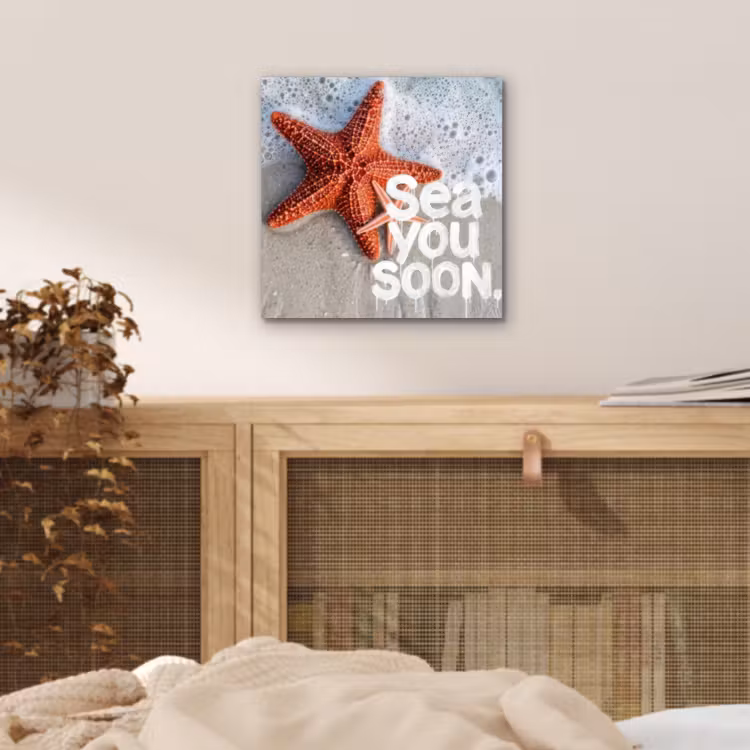 Aluminium schilderij - Sea you soon - Zeester - Zee — 4