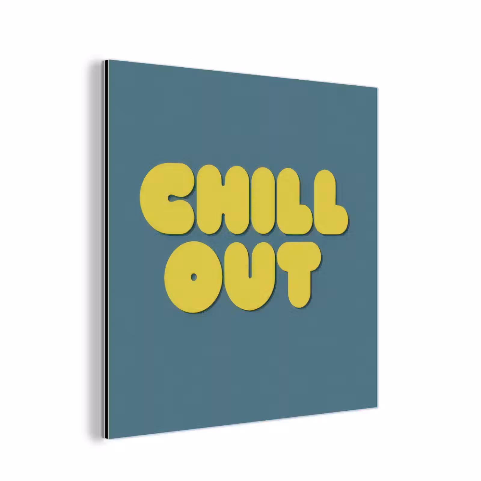 Aluminium schilderij - Chill out - Geel - Blauw — 1
