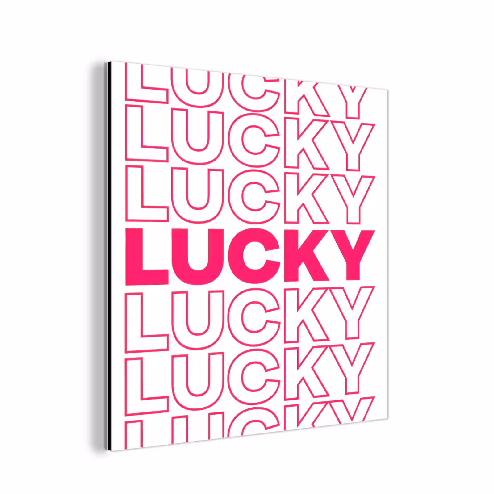 Aluminium schilderij - Lucky - Roze - Patroon — 1