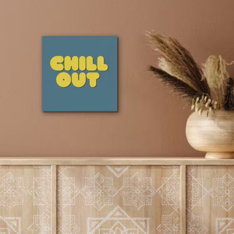 Aluminium schilderij - Chill out - Geel - Blauw — 5