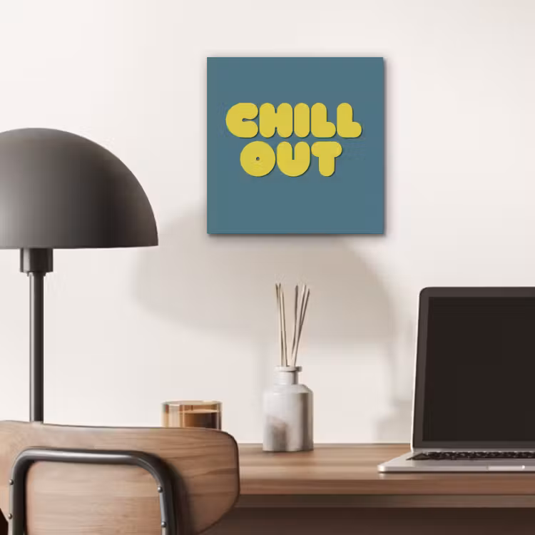 Aluminium schilderij - Chill out - Geel - Blauw — 6
