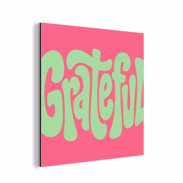 Aluminium schilderij - Grateful - Groen - Grafisch - Vloeiend — 1