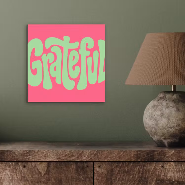 Aluminium schilderij - Grateful - Groen - Grafisch - Vloeiend — 3