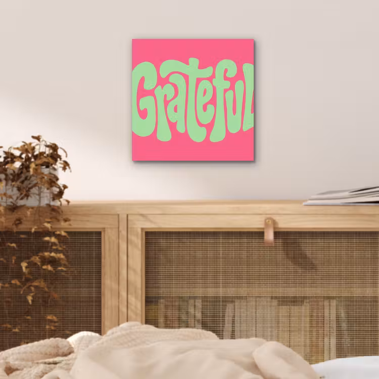 Aluminium schilderij - Grateful - Groen - Grafisch - Vloeiend — 4