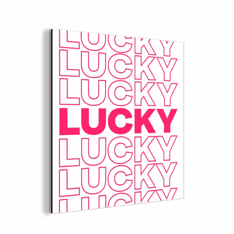 Aluminium schilderij - Lucky - Roze - Patroon — 1