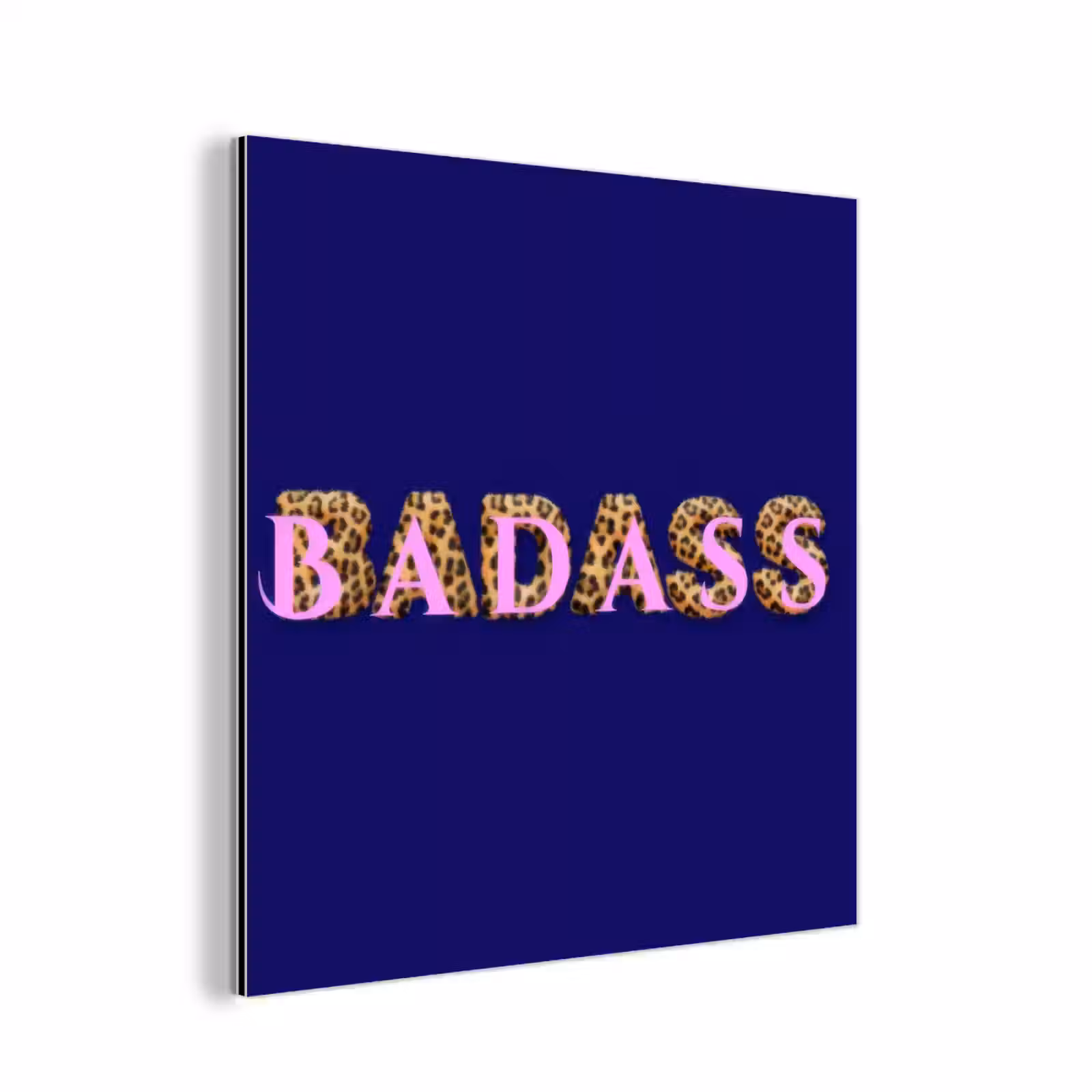 Aluminium schilderij - Badass - Panterpint - Schaduw - Roze — 1