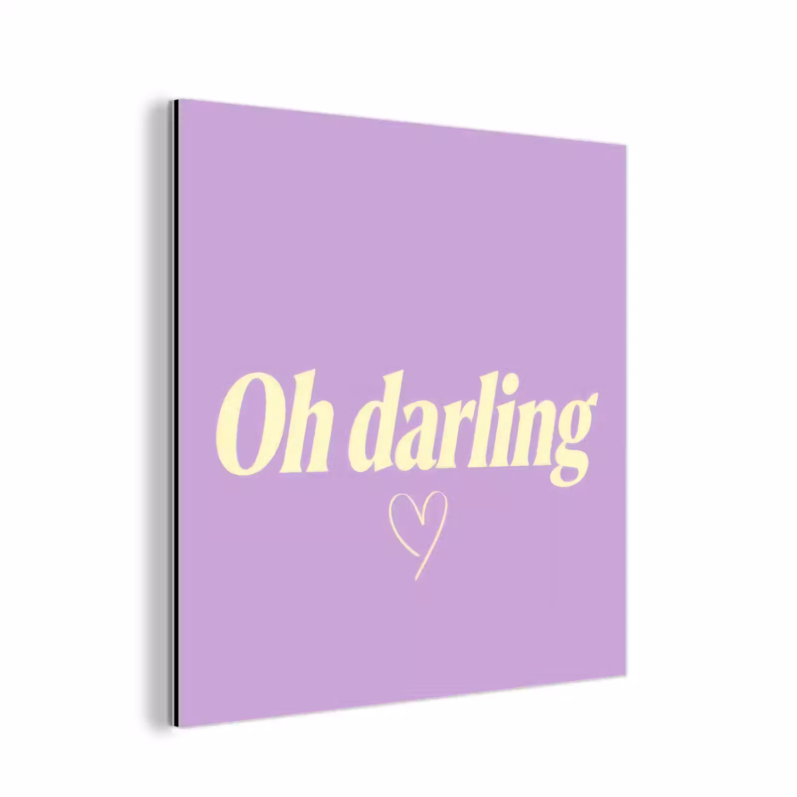 Aluminium schilderij - Oh darling - Hart - Paars — 1