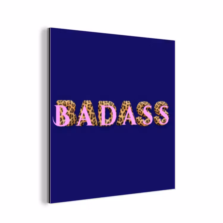 Aluminium schilderij - Badass - Panterpint - Schaduw - Roze — 1