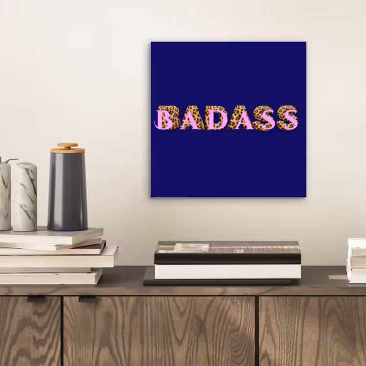 Aluminium schilderij - Badass - Panterpint - Schaduw - Roze — 2