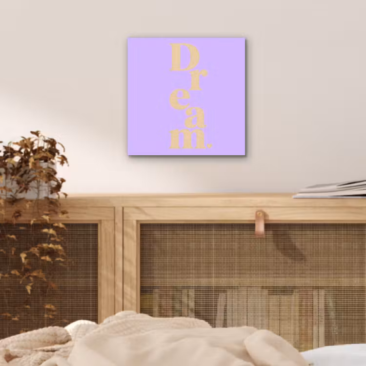 Aluminium schilderij - Dream - Paars - Typografisch — 4