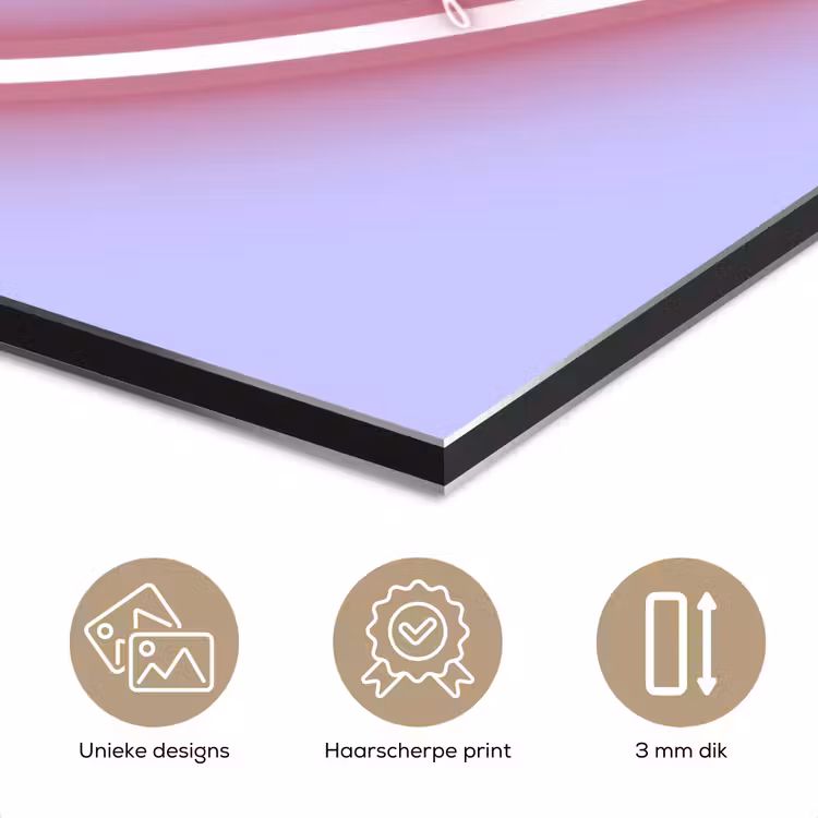 Aluminium schilderij - I liked it so it's mine - Neon hart - Paars — 7