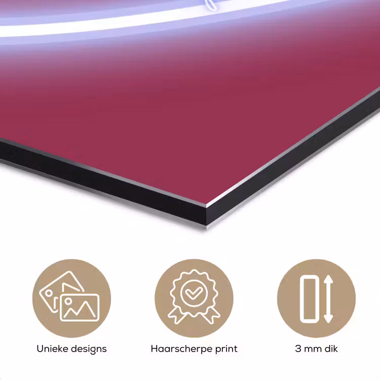 Aluminium schilderij - I liked it so it's mine - Neon hart - Roze — 7