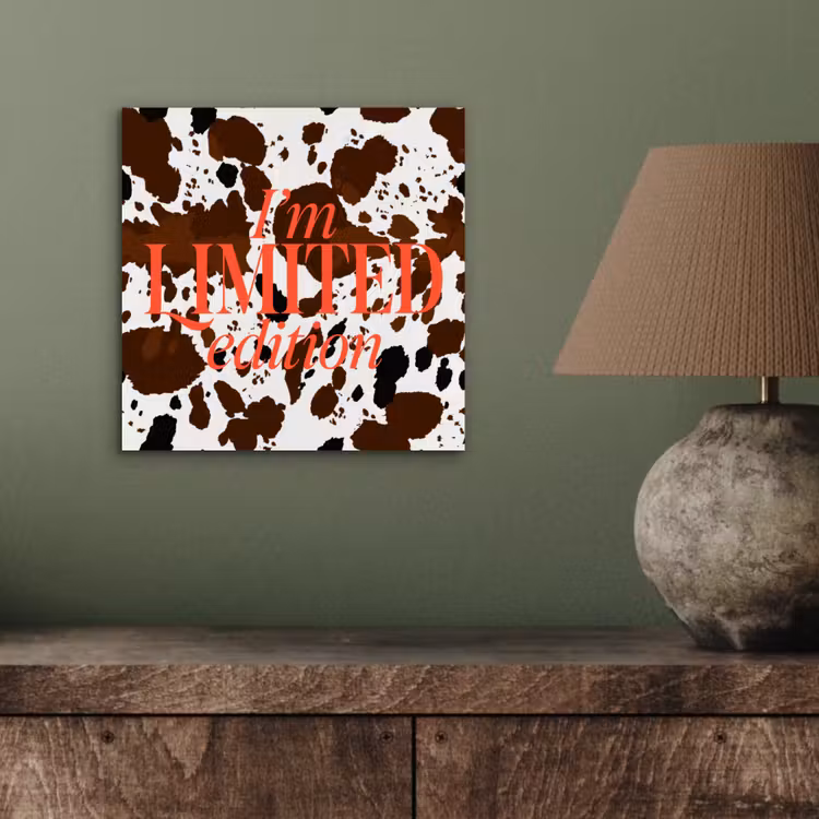 Aluminium schilderij - Koeienprint - Limited edition - Rood — 3