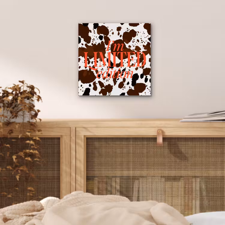 Aluminium schilderij - Koeienprint - Limited edition - Rood — 4
