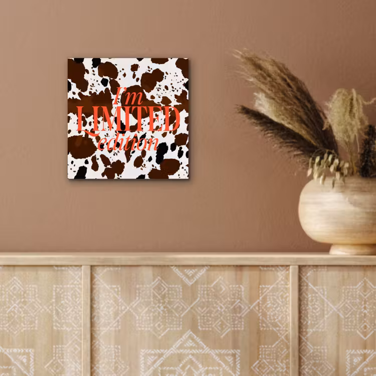 Aluminium schilderij - Koeienprint - Limited edition - Rood — 5