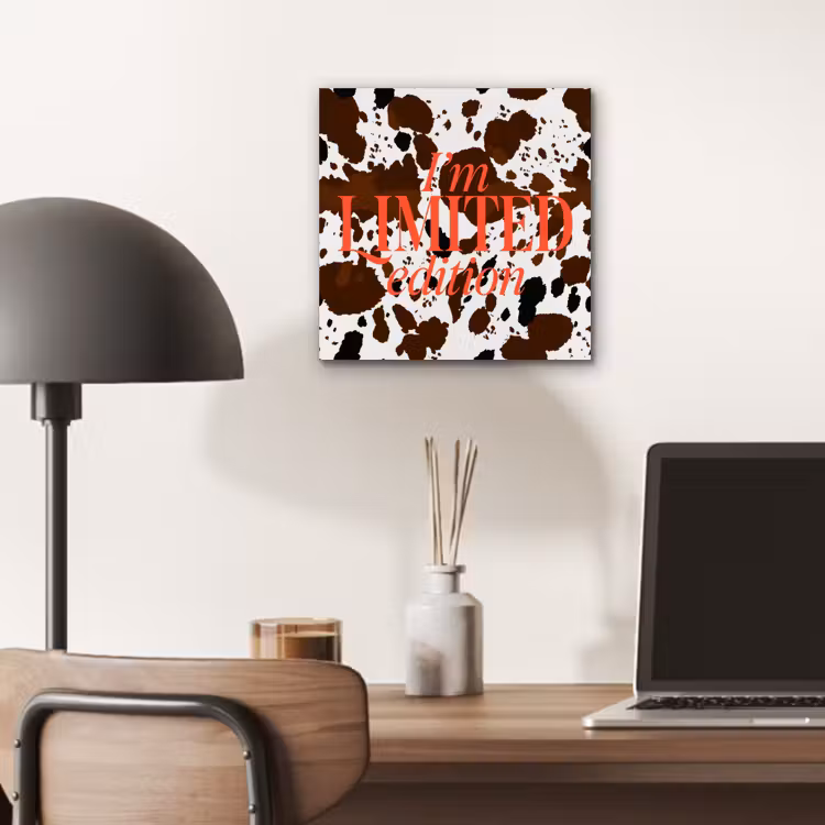 Aluminium schilderij - Koeienprint - Limited edition - Rood — 6