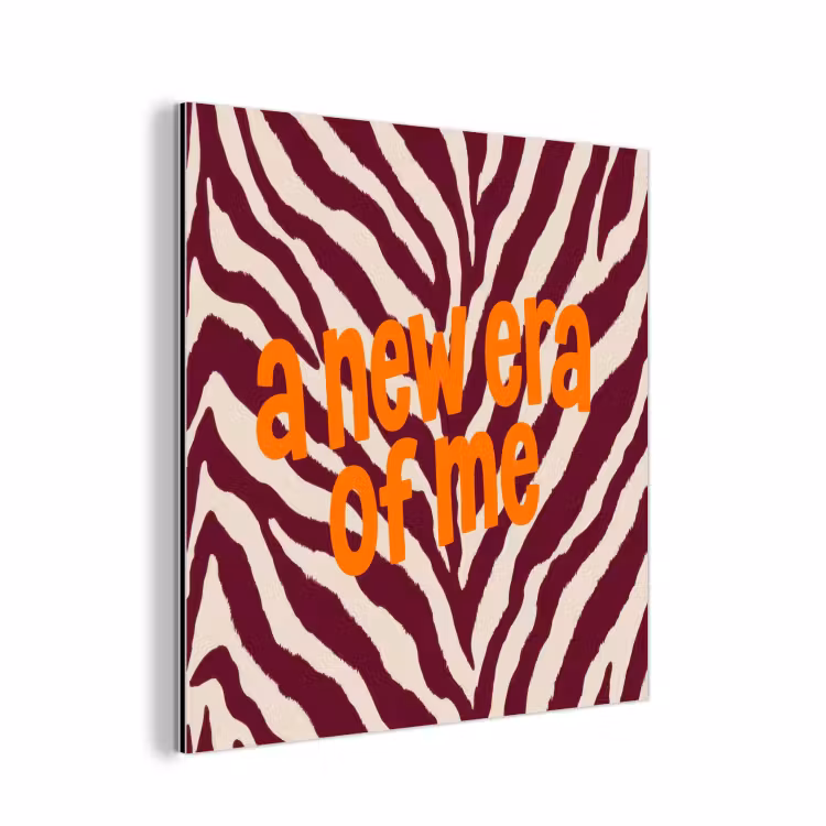 Aluminium schilderij - New era - Bordeaux - Zebraprint — 1