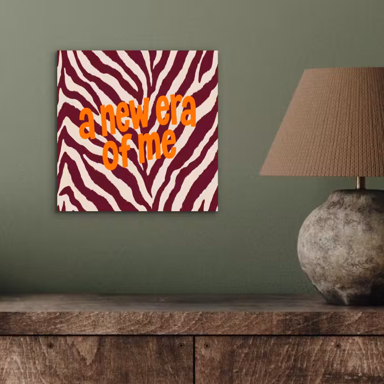 Aluminium schilderij - New era - Bordeaux - Zebraprint — 3