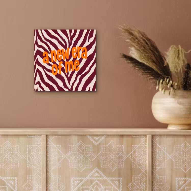 Aluminium schilderij - New era - Bordeaux - Zebraprint — 5