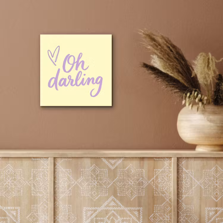 Aluminium schilderij - Oh darling - Geel - Hart — 5
