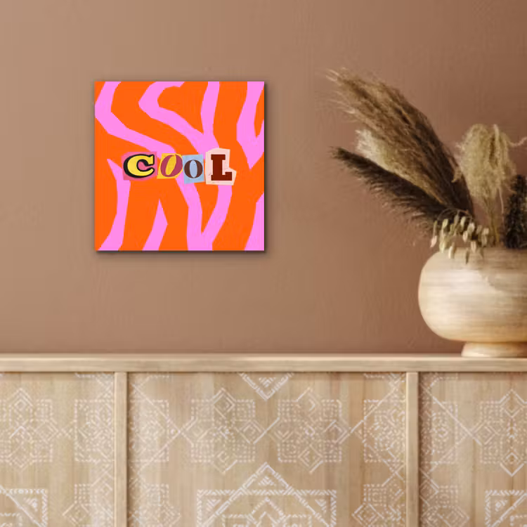 Aluminium schilderij - Zebraprint - Grafisch - COOL - Oranje — 5
