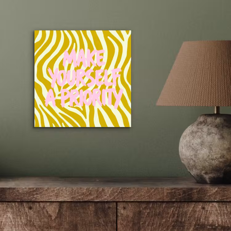 Aluminium schilderij - Zebraprint - Priority - Roze — 3