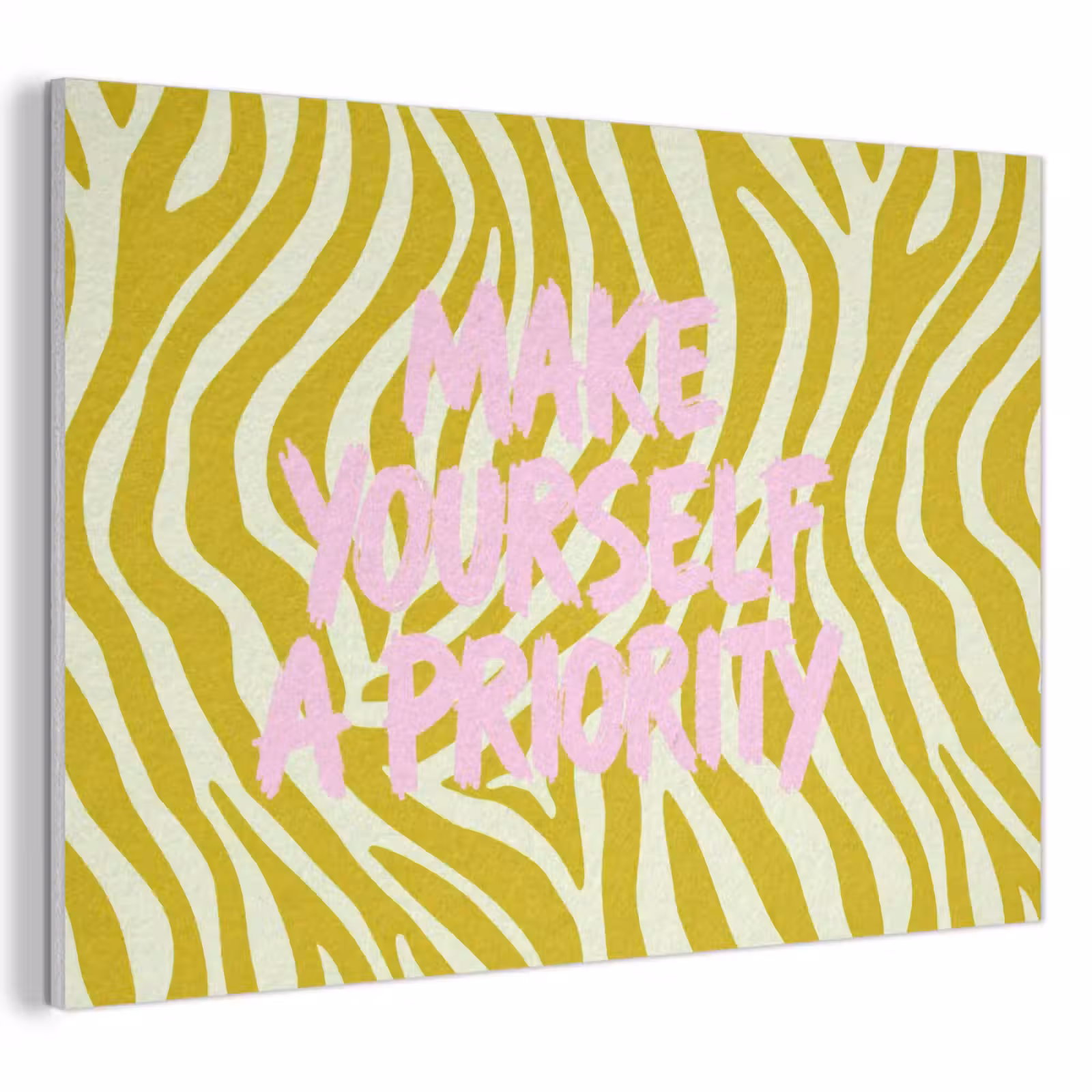 Akoestisch schilderij - Zebraprint - Priority - Roze — 1