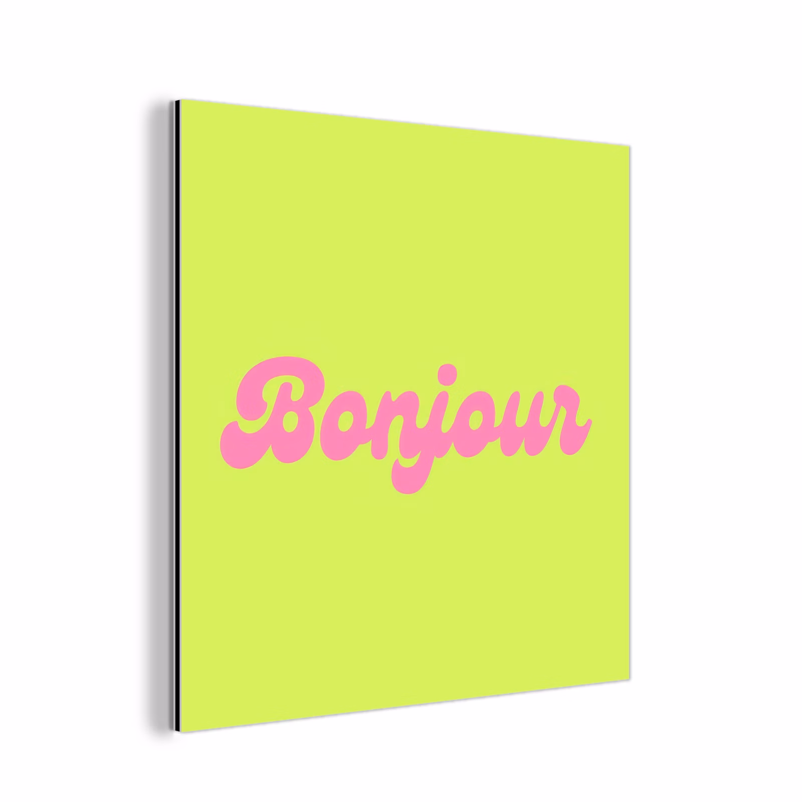 Aluminium schilderij - Groen - Roze bonjour - Retro — 1
