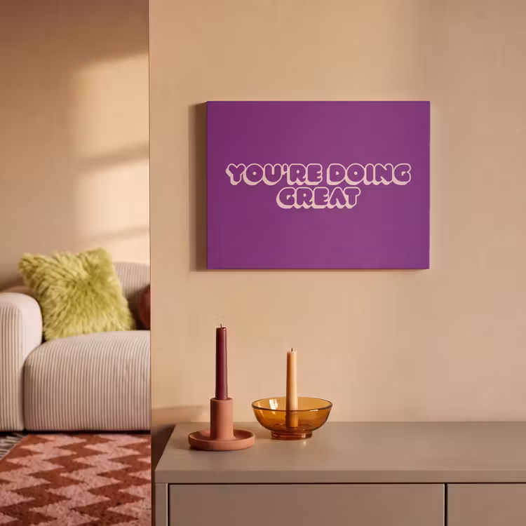Akoestisch schilderij - You're doing great - Paars - Bubble letters — 2