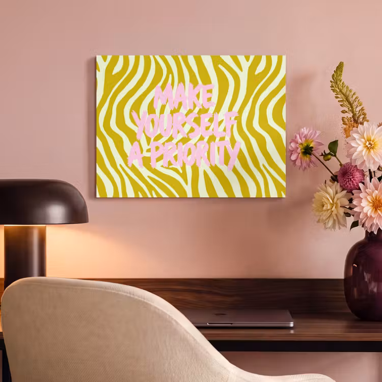 Akoestisch schilderij - Zebraprint - Priority - Roze — 4