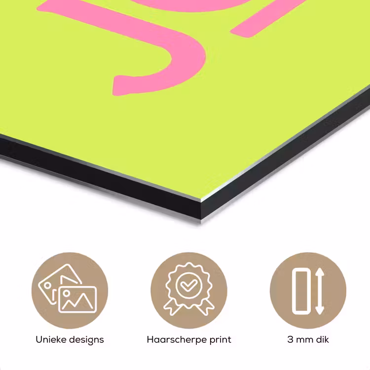 Aluminium schilderij - Groen - Roze bonjour - art-deco — 7