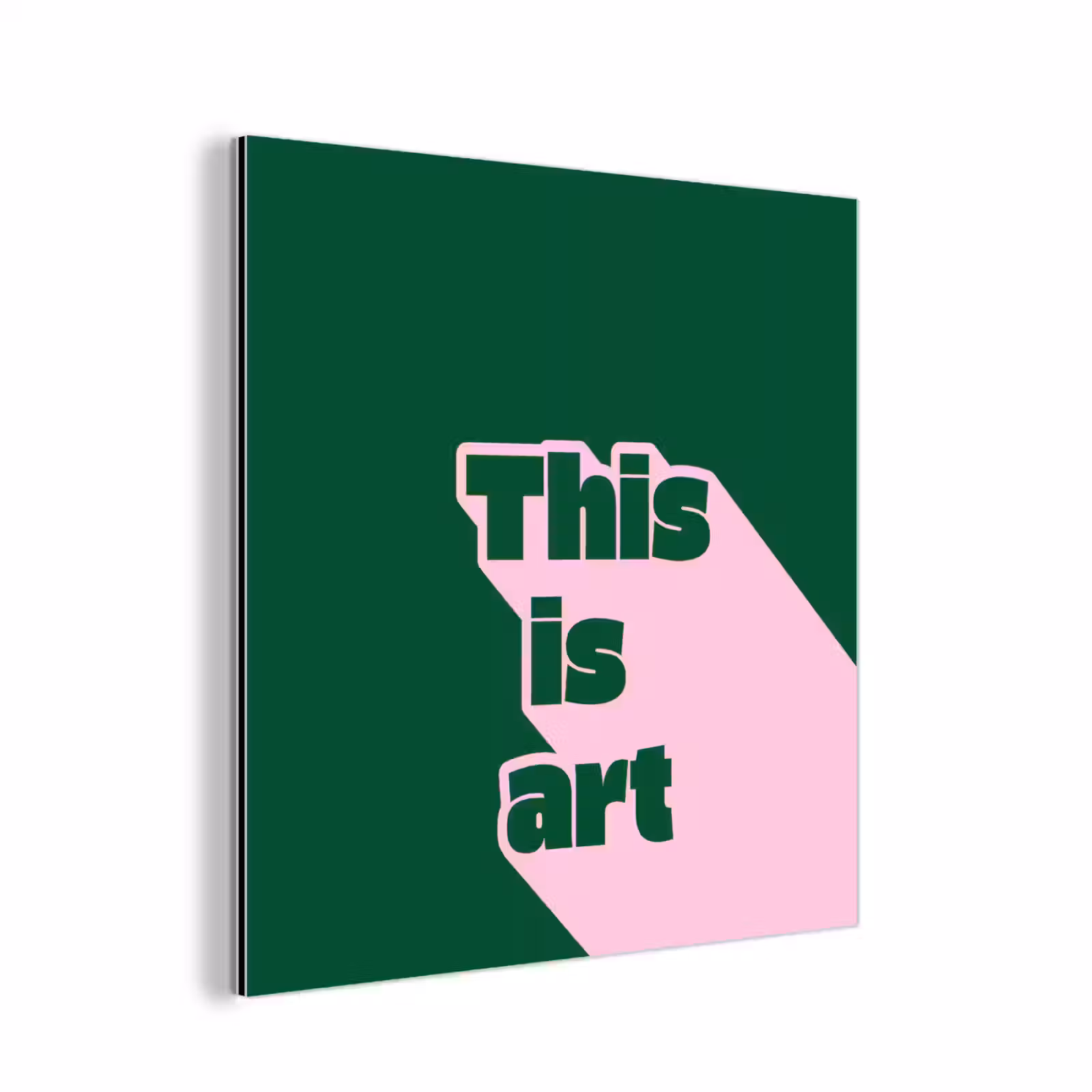 Aluminium schilderij - This is art - Schaduw - Roze — 1
