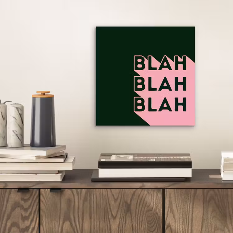 Aluminium schilderij - Donkergroen - Tekst - Schaduw - Grafisch — 2