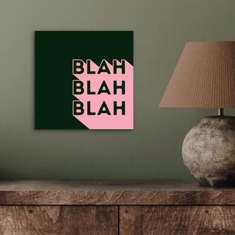 Aluminium schilderij - Donkergroen - Tekst - Schaduw - Grafisch — 3