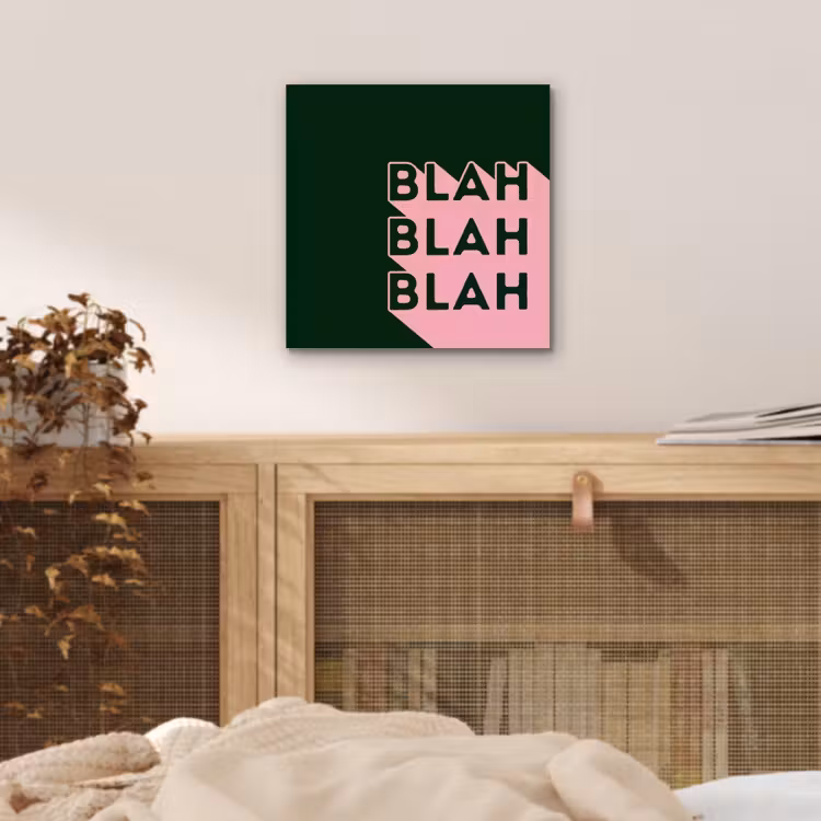 Aluminium schilderij - Donkergroen - Tekst - Schaduw - Grafisch — 4