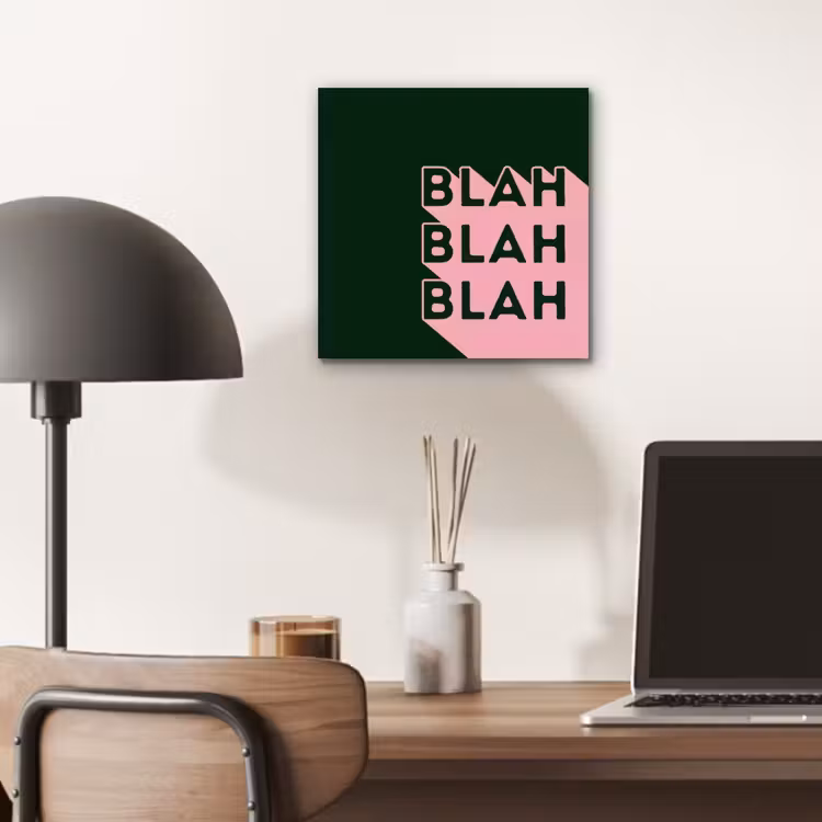 Aluminium schilderij - Donkergroen - Tekst - Schaduw - Grafisch — 6