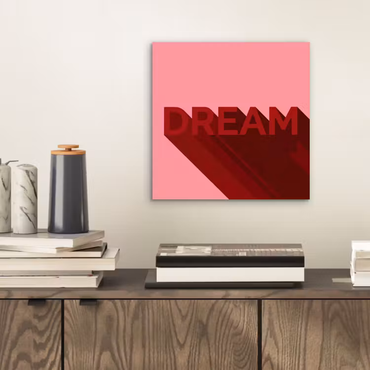 Aluminium schilderij - Dream - 3D - Rood - Roze — 2
