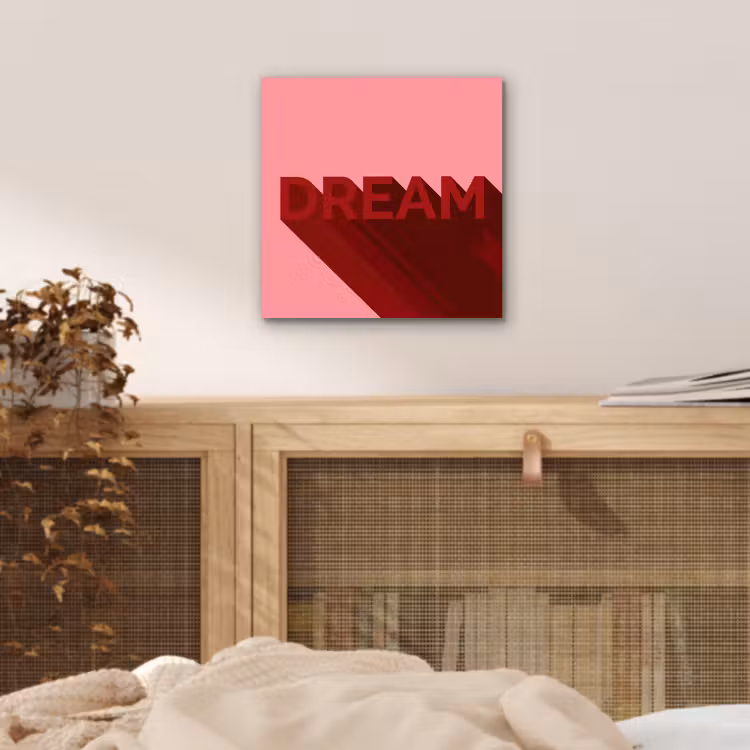 Aluminium schilderij - Dream - 3D - Rood - Roze — 4
