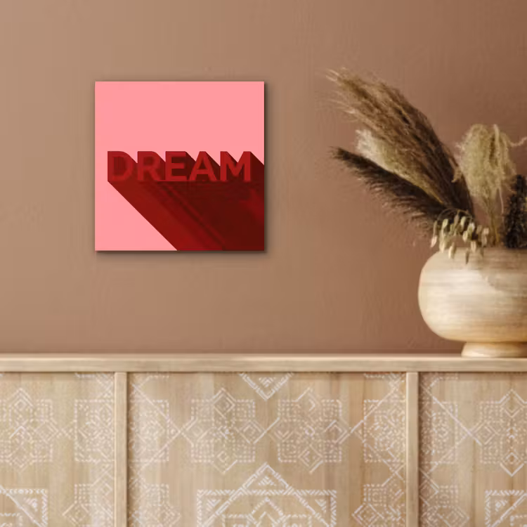 Aluminium schilderij - Dream - 3D - Rood - Roze — 5