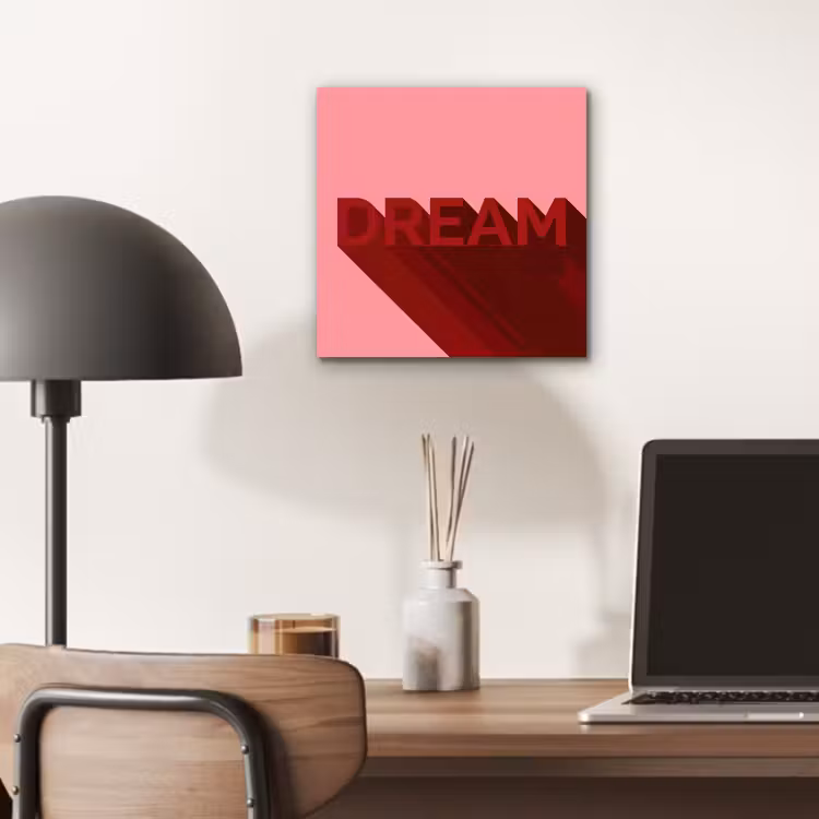 Aluminium schilderij - Dream - 3D - Rood - Roze — 6
