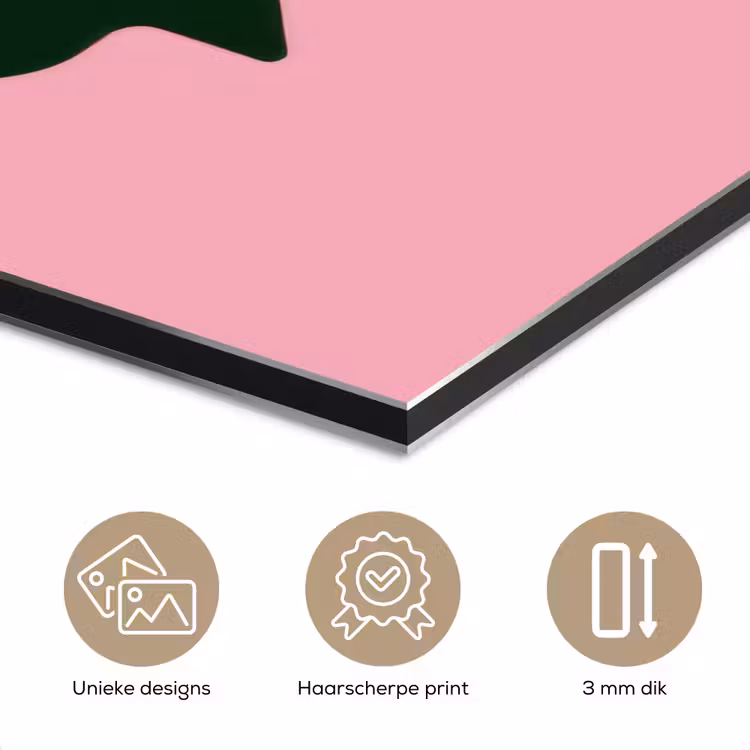 Aluminium schilderij - Roze - Tekstwolk - Groen - BLAH BLAH BLAH — 7